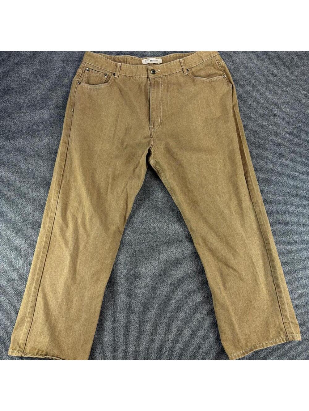 PJ Mark Tan Wide Leg Pants 44x32 100% Cotton, Spring, Summer, Casual, Monochrome